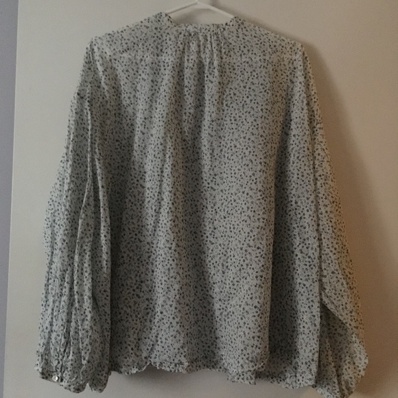 DOEN Jane Blouse Forget Me Not Blue Floral Liberty Print XL - Picture 3 of 6